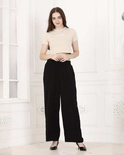 Momsee Korean Fit Pants - Black