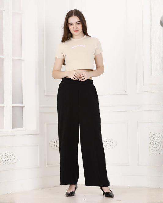 Momsee Korean Fit Pants - Black