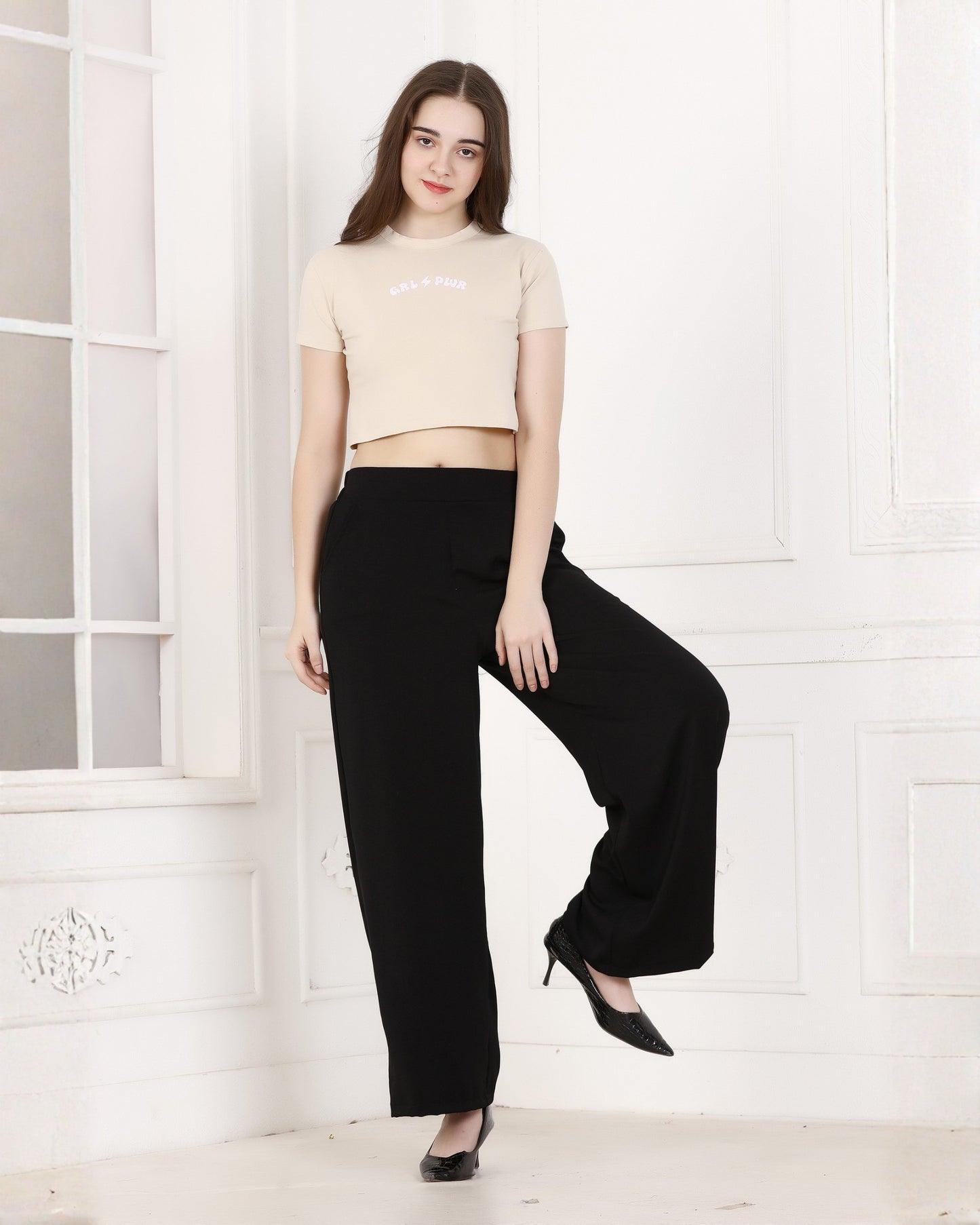 Momsee Korean Fit Pants - Black