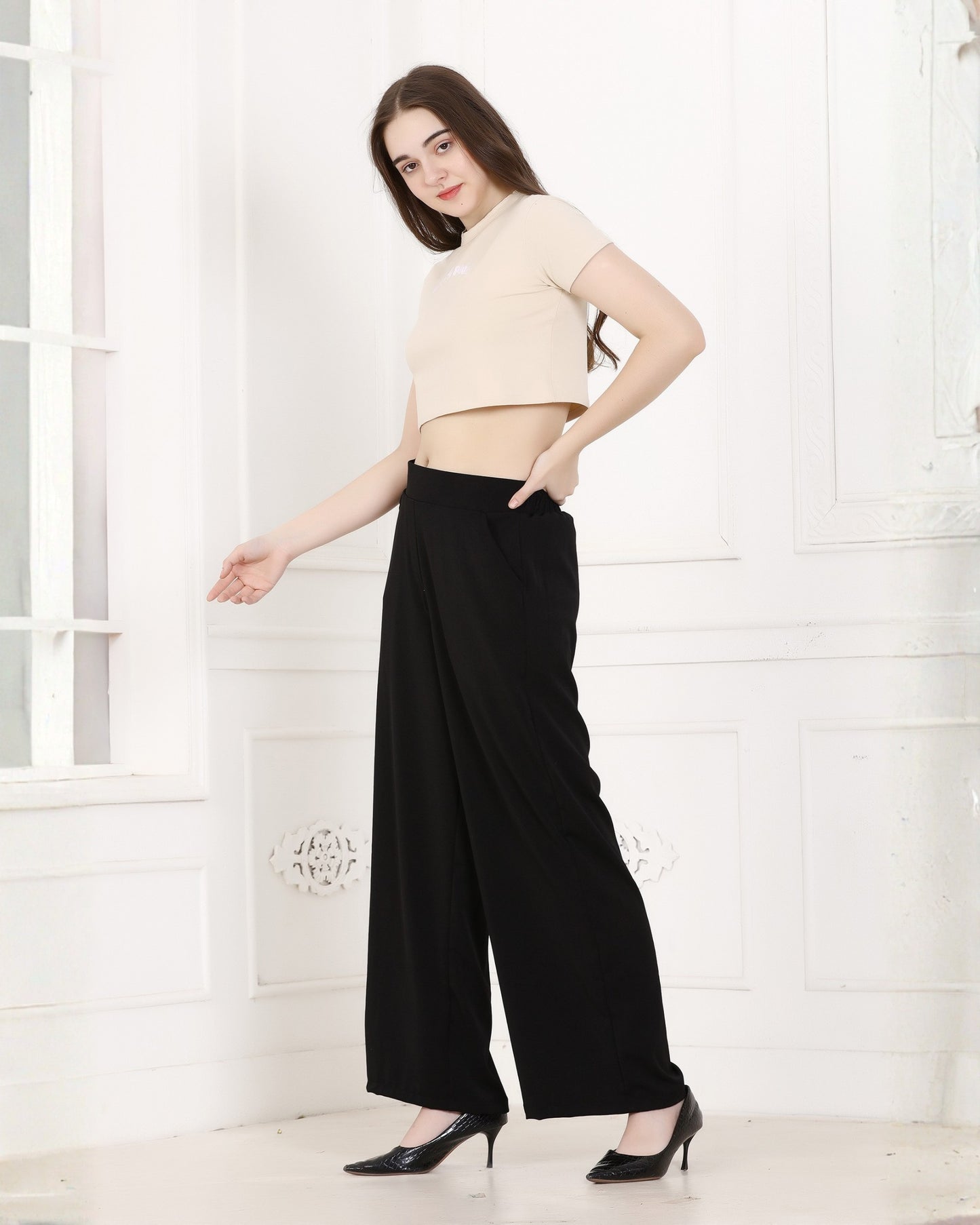 Momsee Korean Fit Pants - Black