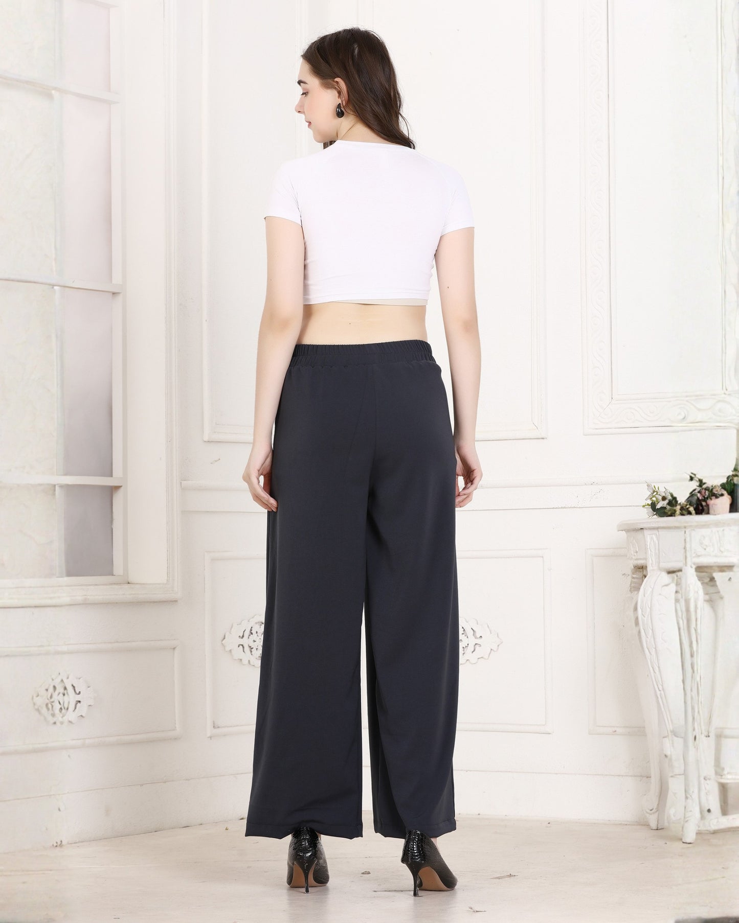 Momsee Korean Fit Pants - Charcole Grey