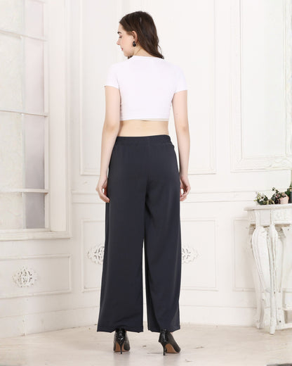 Momsee Korean Fit Pants - Charcole Grey