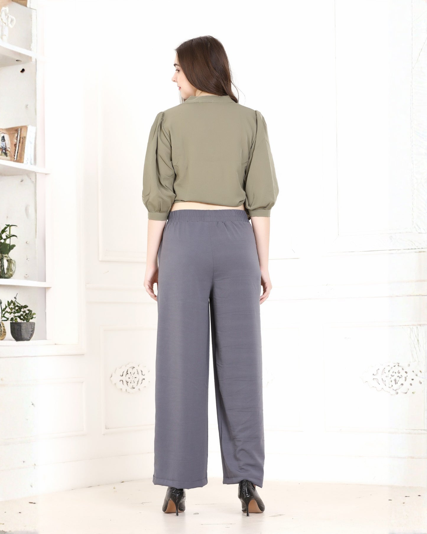 Momsee Korean Fit Pants - Grey