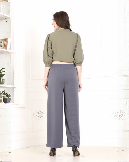 Momsee Korean Fit Pants - Grey