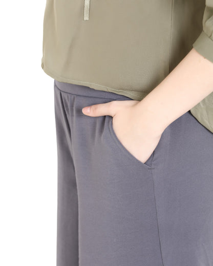 Momsee Korean Fit Pants - Grey