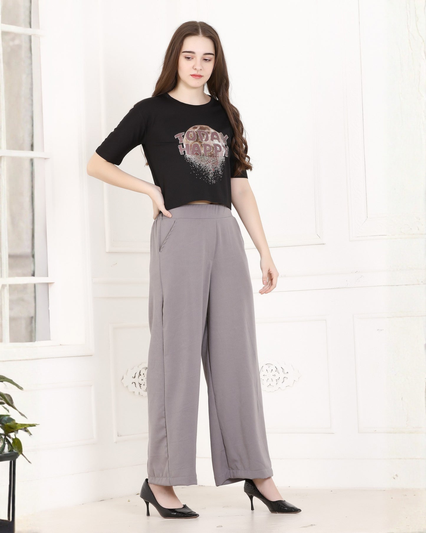 Momsee Korean Fit Pants - LT Grey