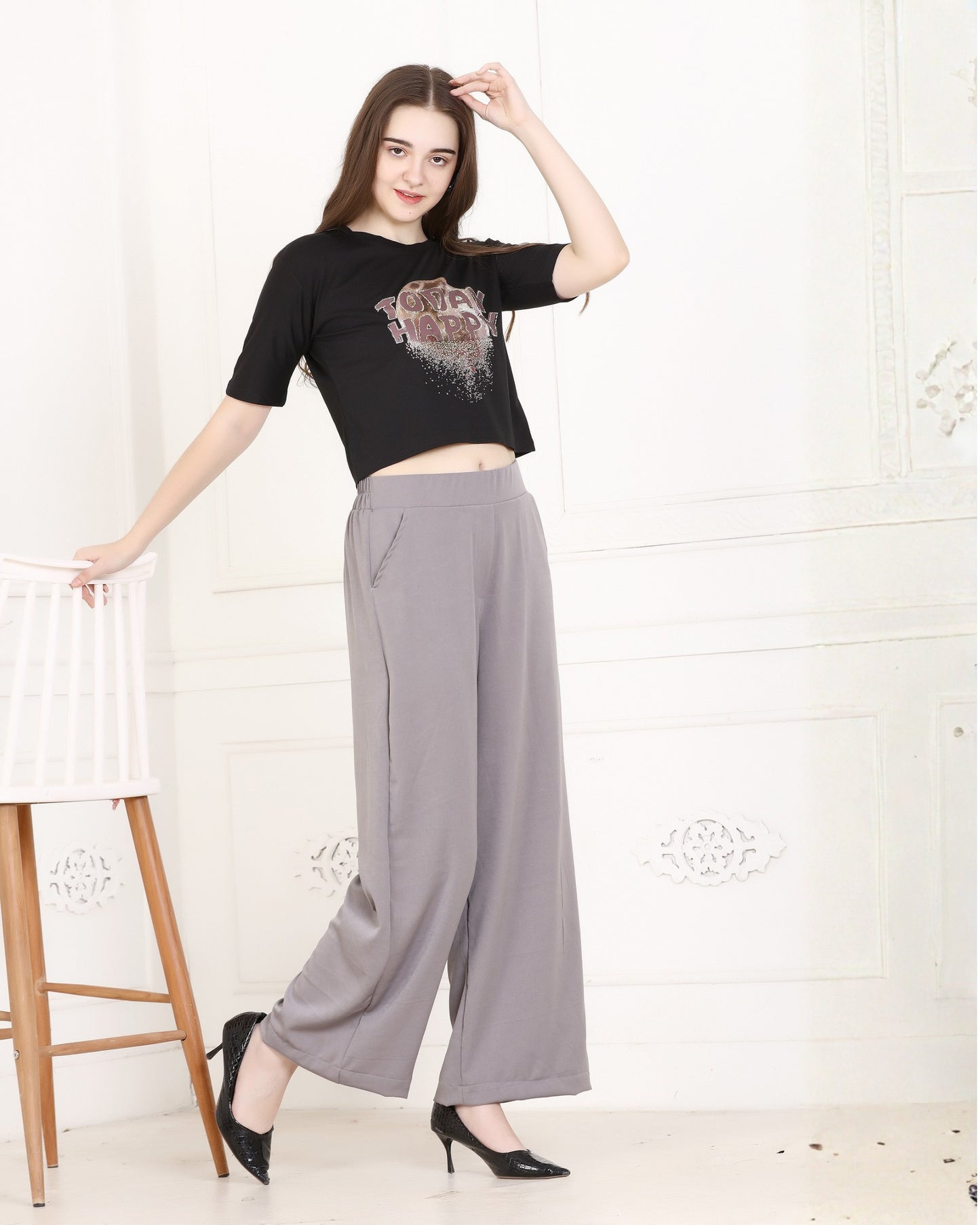 Momsee Korean Fit Pants - LT Grey