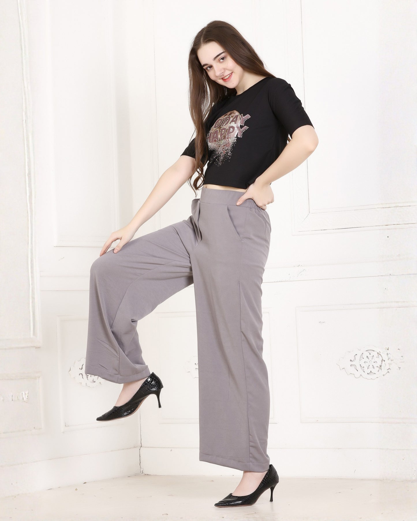 Momsee Korean Fit Pants - LT Grey