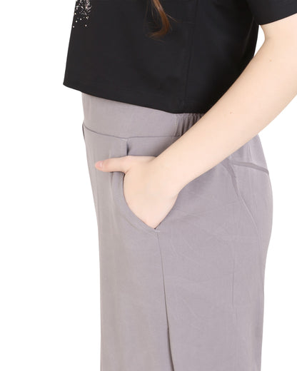Momsee Korean Fit Pants - LT Grey