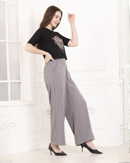 Momsee Korean Fit Pants - LT Grey