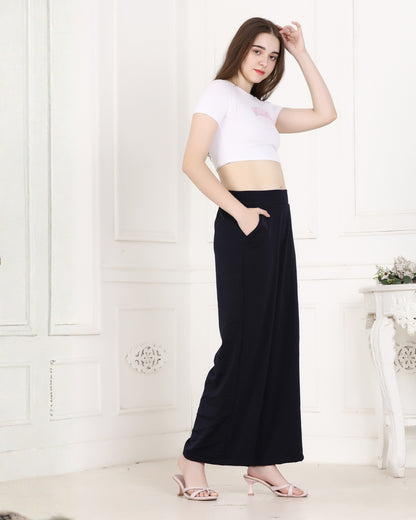 Momsee Korean Fit Pants - Navy Blue