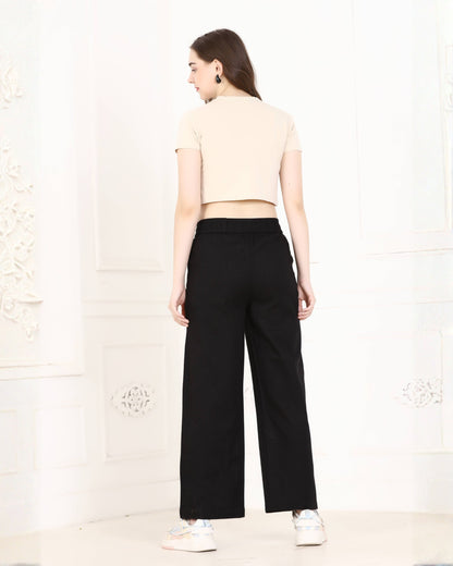 Momsee Linen Pants - Black