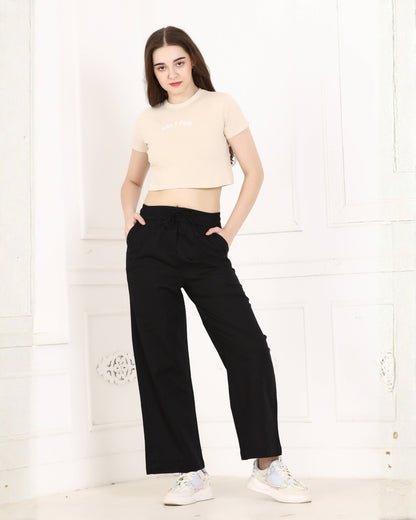 Momsee Linen Pants - Black