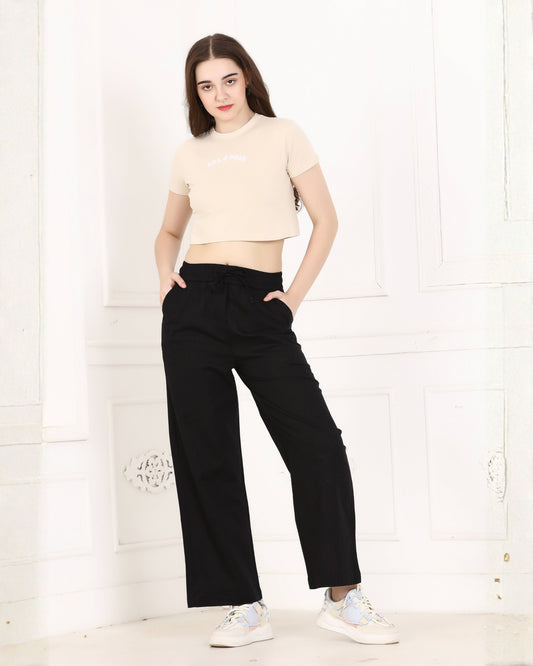 Momsee Linen Pants - Black
