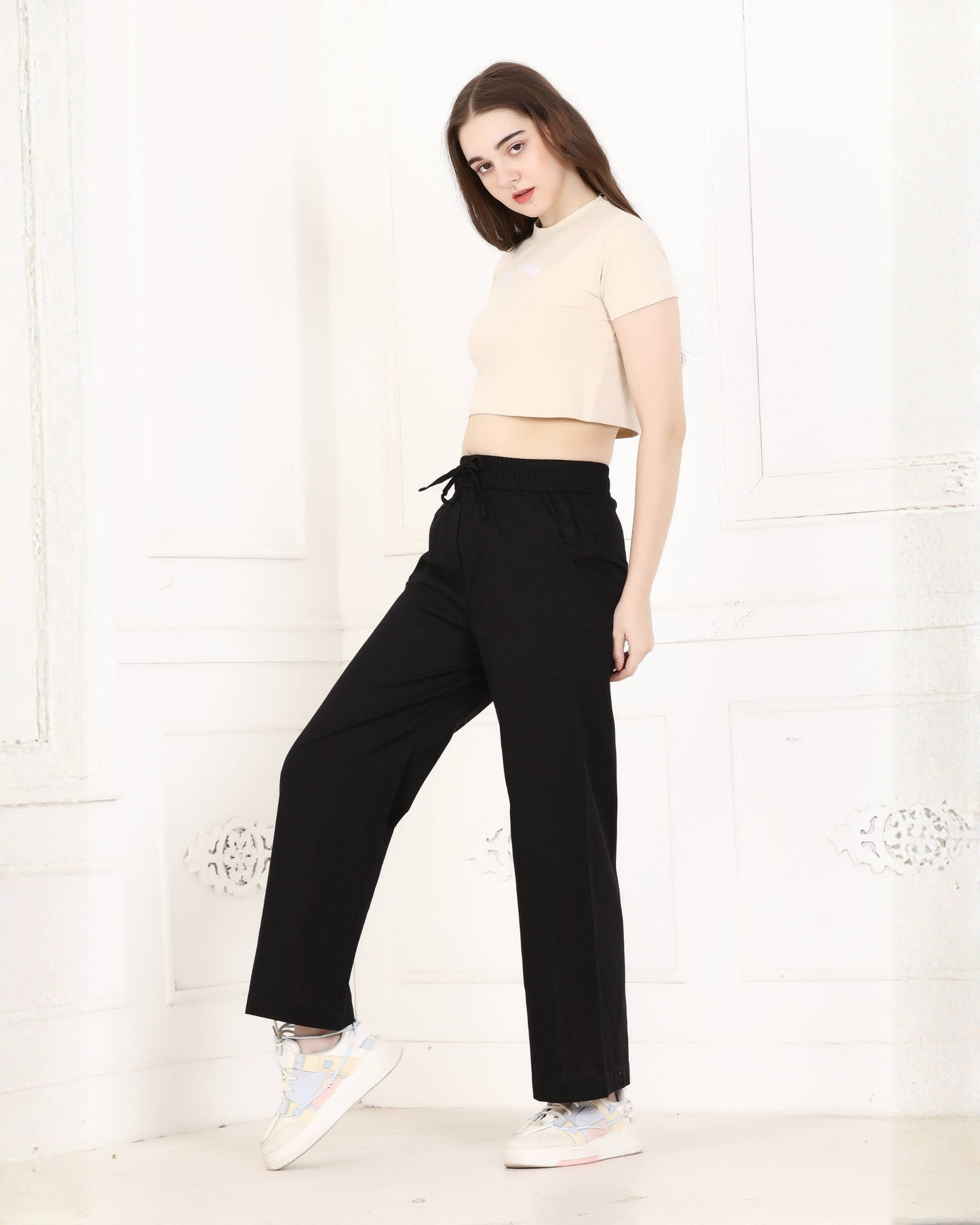 Momsee Linen Pants - Black