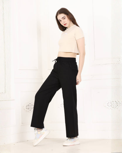 Momsee Linen Pants - Black