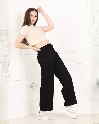 Momsee Linen Pants - Black