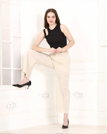 Momsee Linen Pants - Cream