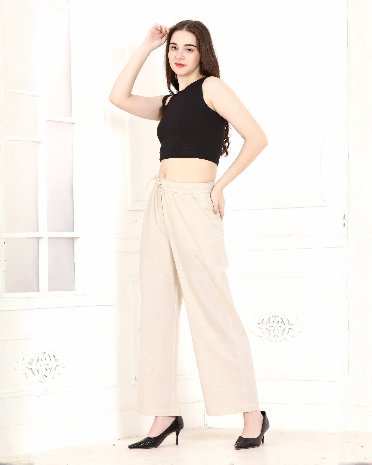 Momsee Linen Pants - Cream