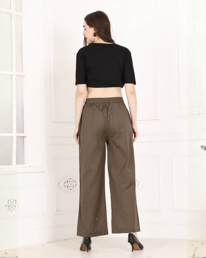 Momsee Linen Pants - Mouse
