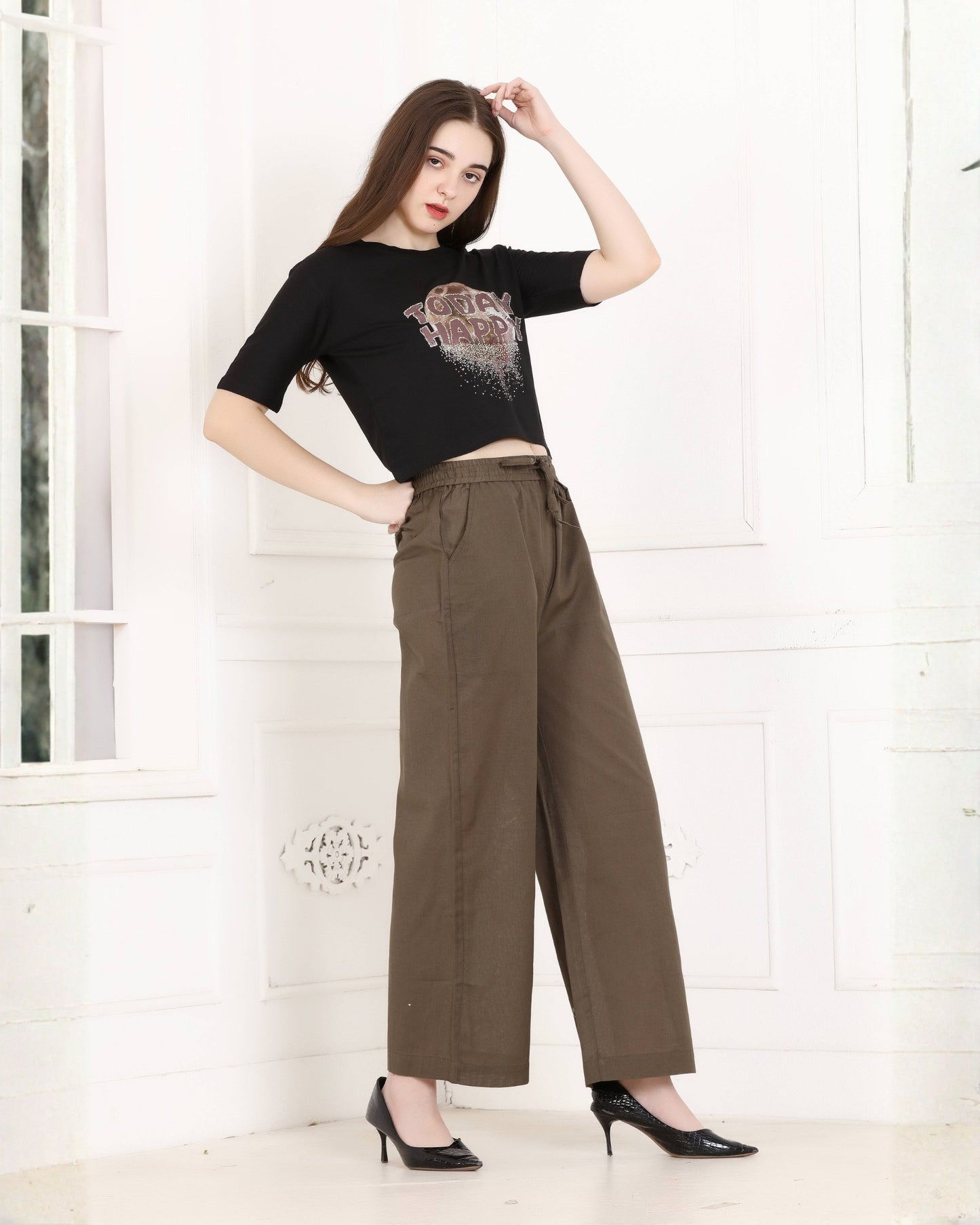 Momsee Linen Pants - Mouse