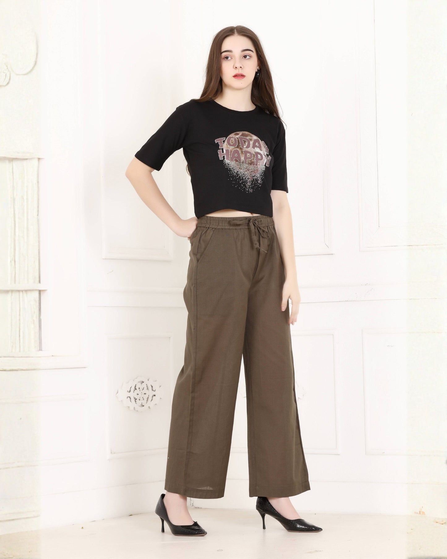 Momsee Linen Pants - Mouse