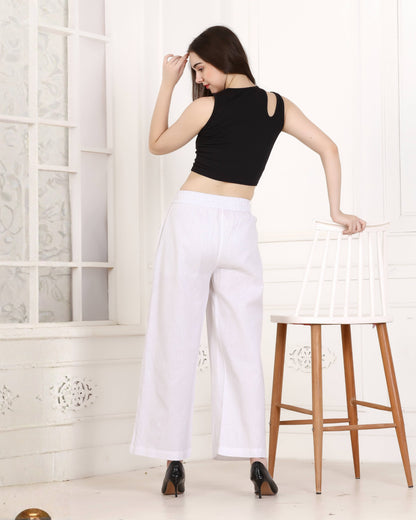 Momsee Linen Pants - White