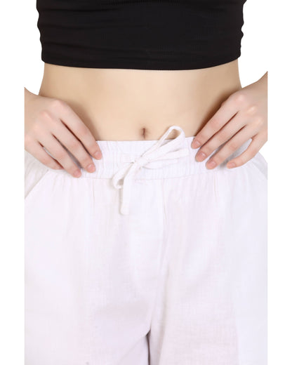 Momsee Linen Pants - White