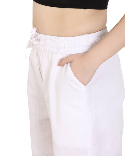 Momsee Linen Pants - White