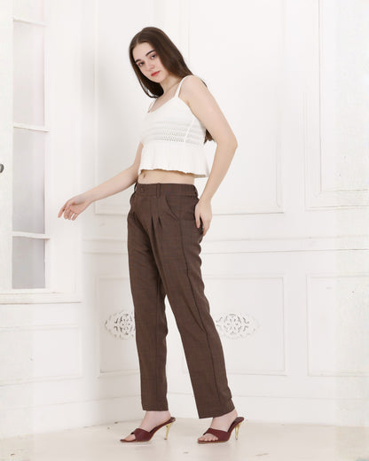 Momsee Prime Fit Pants - Brown