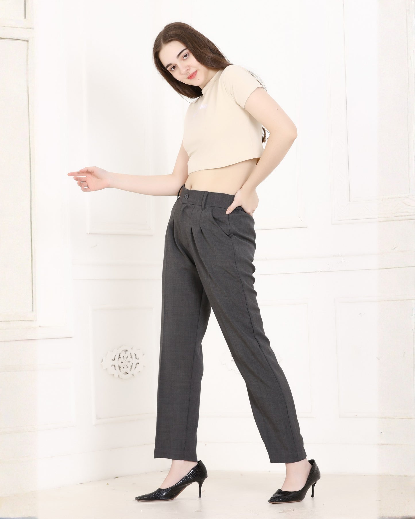 Momsee Prime Fit Pants - Dark Grey