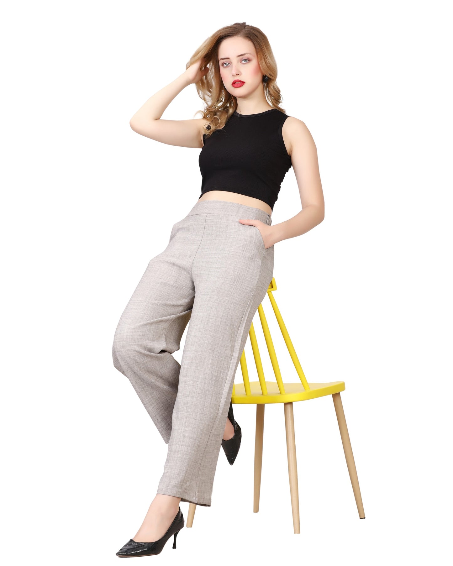Momsee Relaxed Fit Pants - Beige