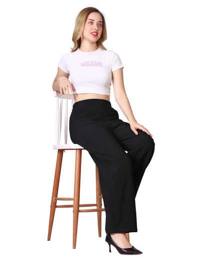 Momsee Relaxed Fit Pants - Black