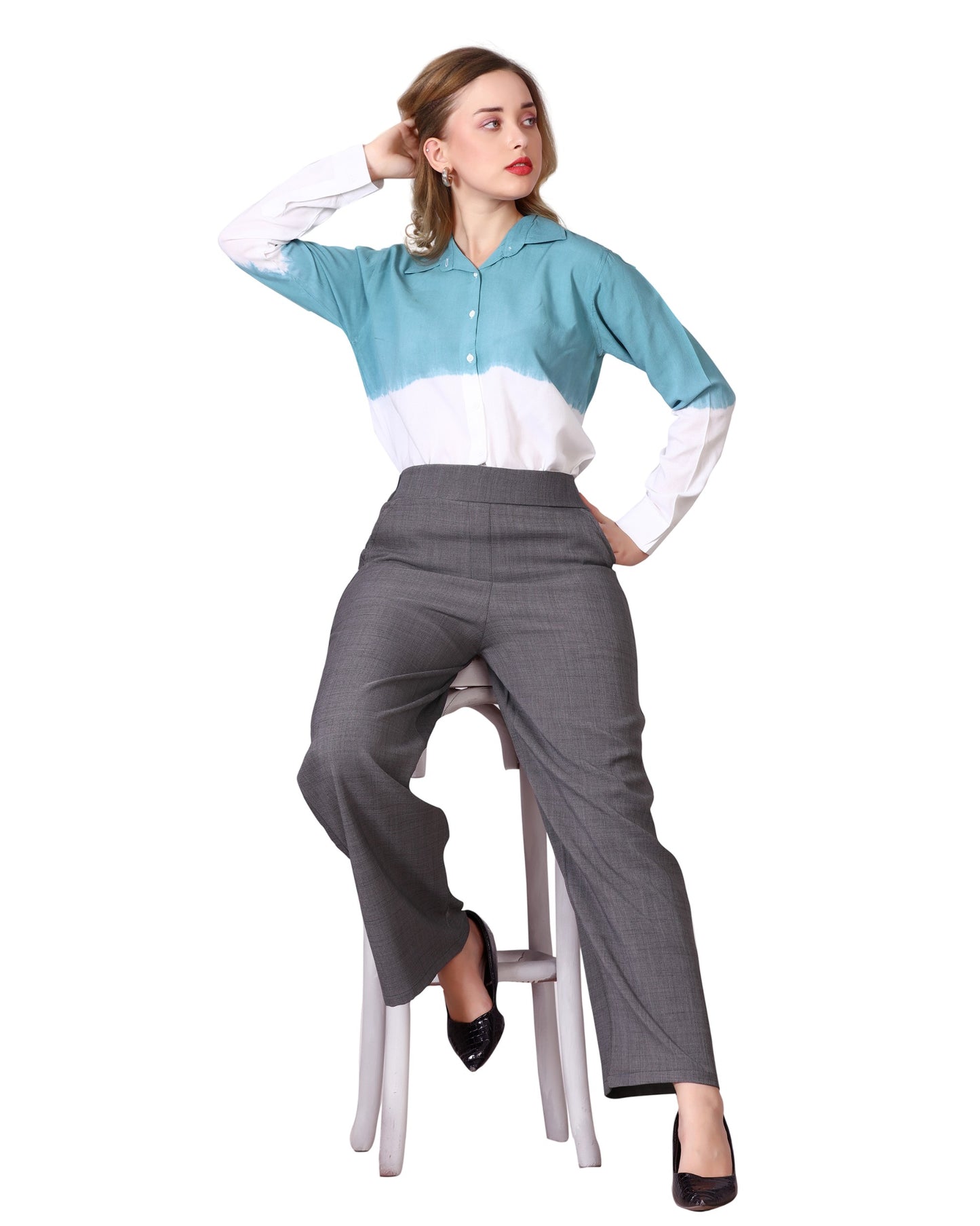 Momsee Relaxed Fit Pants - Charcole Grey