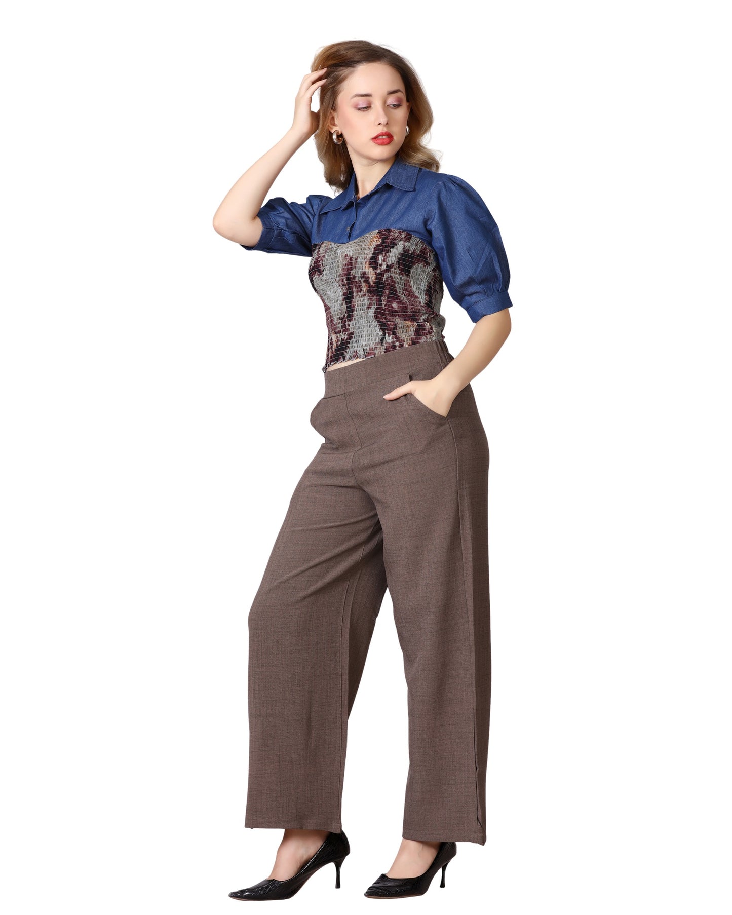 Momsee Relaxed Fit Pants - Coffee Brown