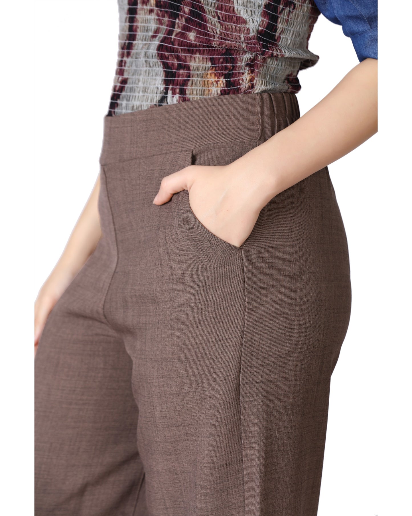 Momsee Relaxed Fit Pants - Coffee Brown