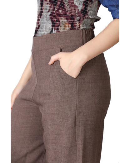 Momsee Relaxed Fit Pants - Coffee Brown