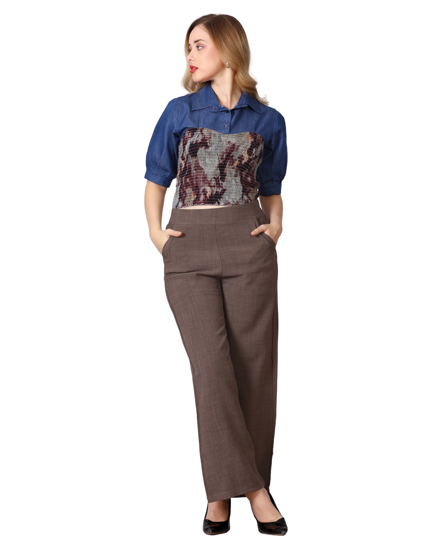 Momsee Relaxed Fit Pants - Coffee Brown