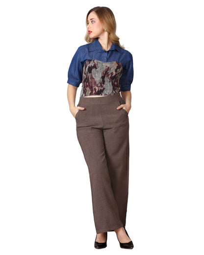 Momsee Relaxed Fit Pants - Coffee Brown