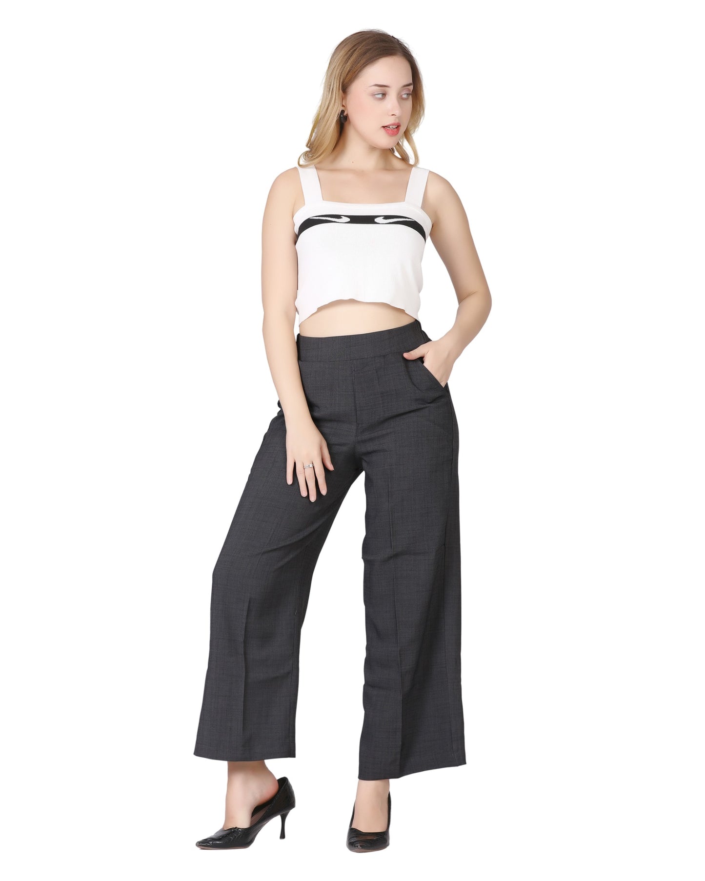 Momsee Relaxed Fit Pants - Dark Grey