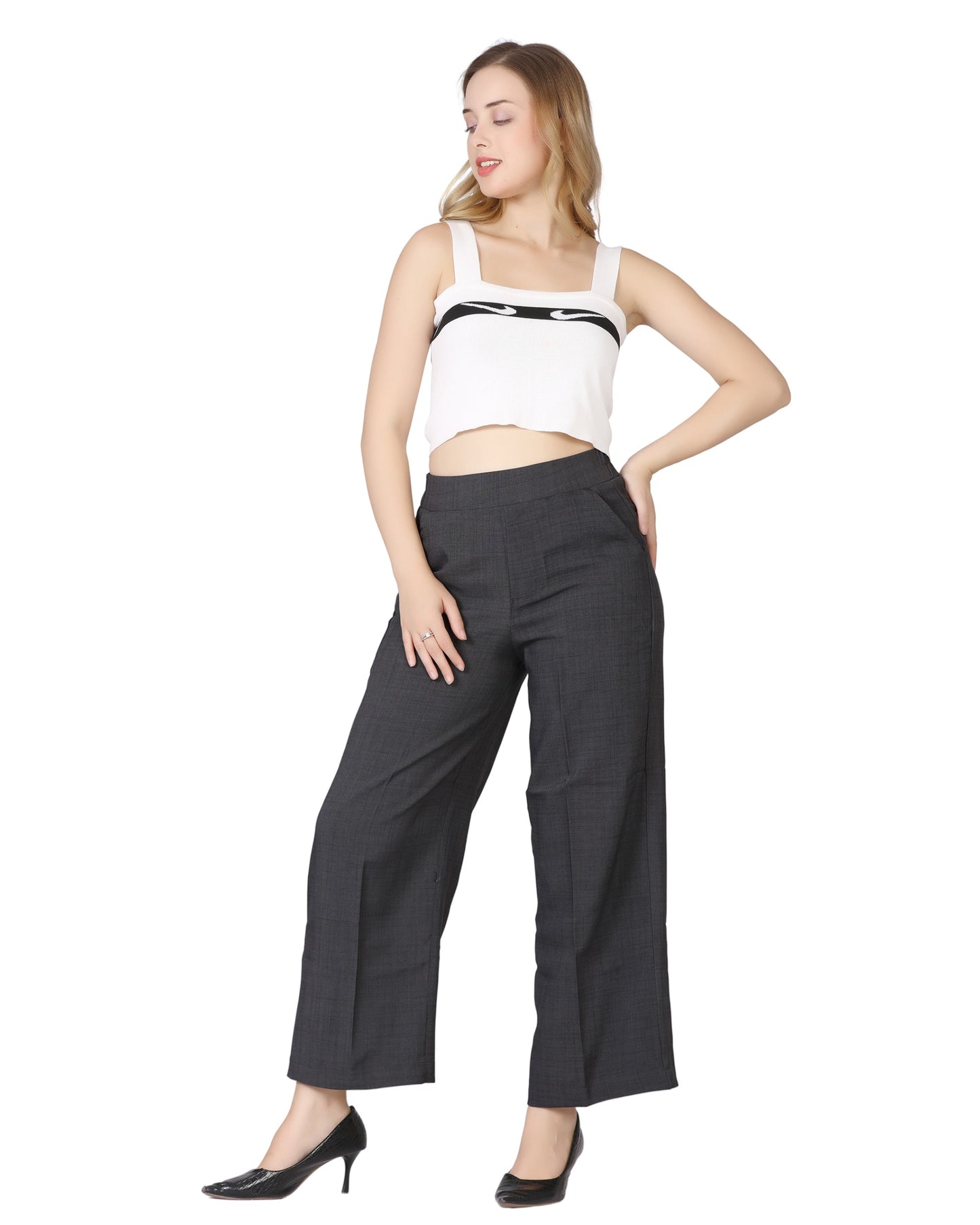 Momsee Relaxed Fit Pants - Dark Grey
