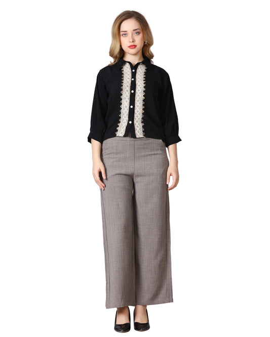 Momsee Relaxed Fit Pants - Taupe Grey