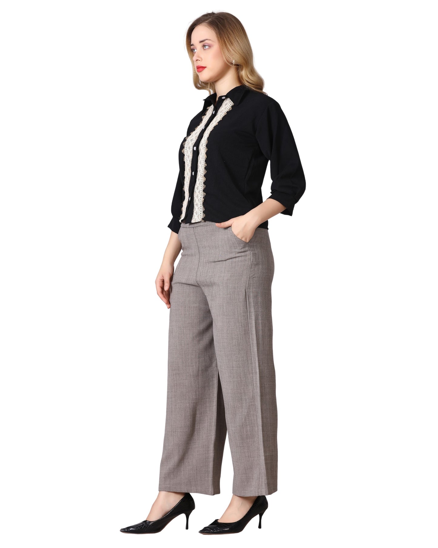 Momsee Relaxed Fit Pants - Taupe Grey