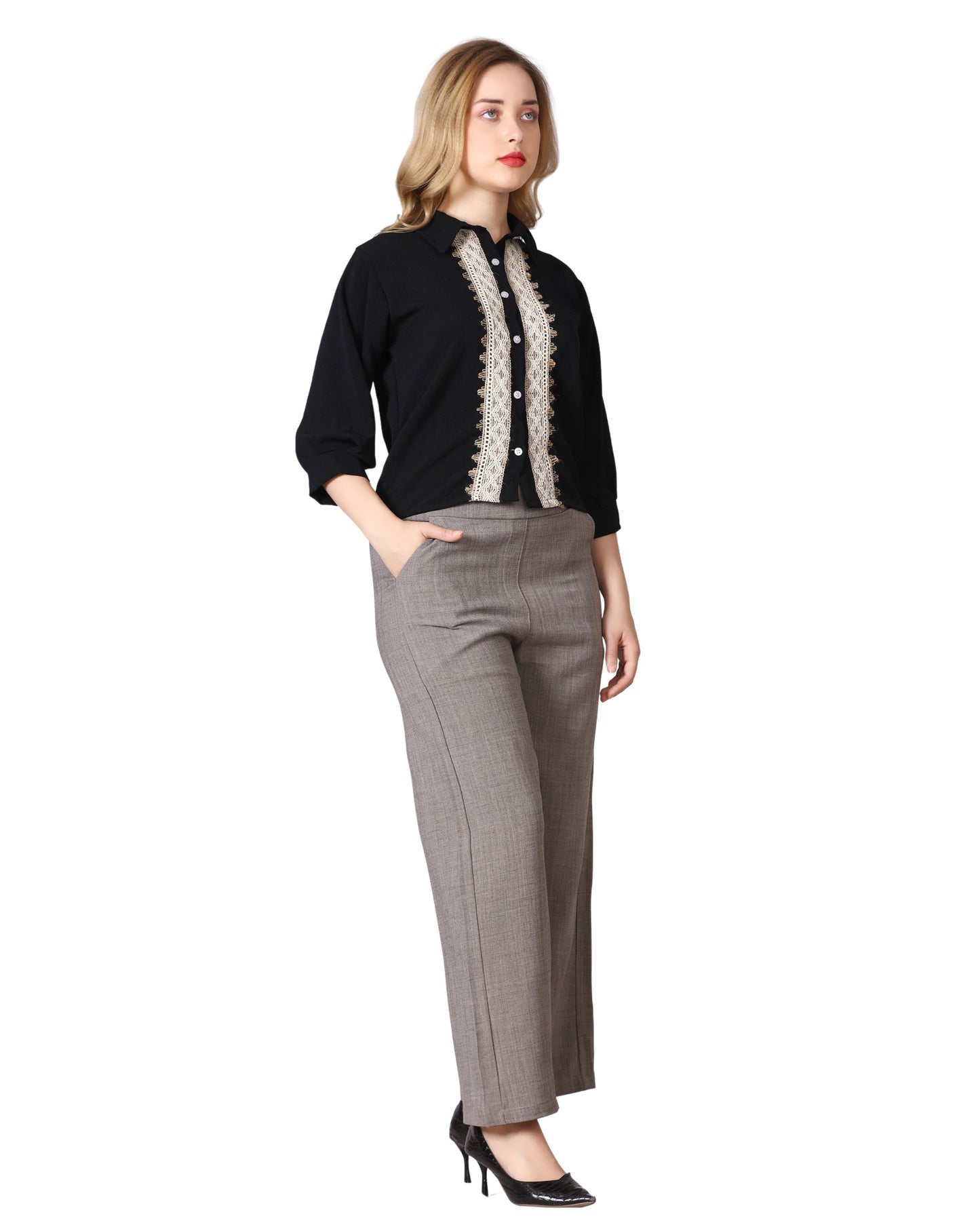 Momsee Relaxed Fit Pants - Taupe Grey