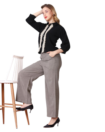 Momsee Relaxed Fit Pants - Taupe Grey