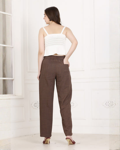 Momsee Smart Fit Pants - Brown