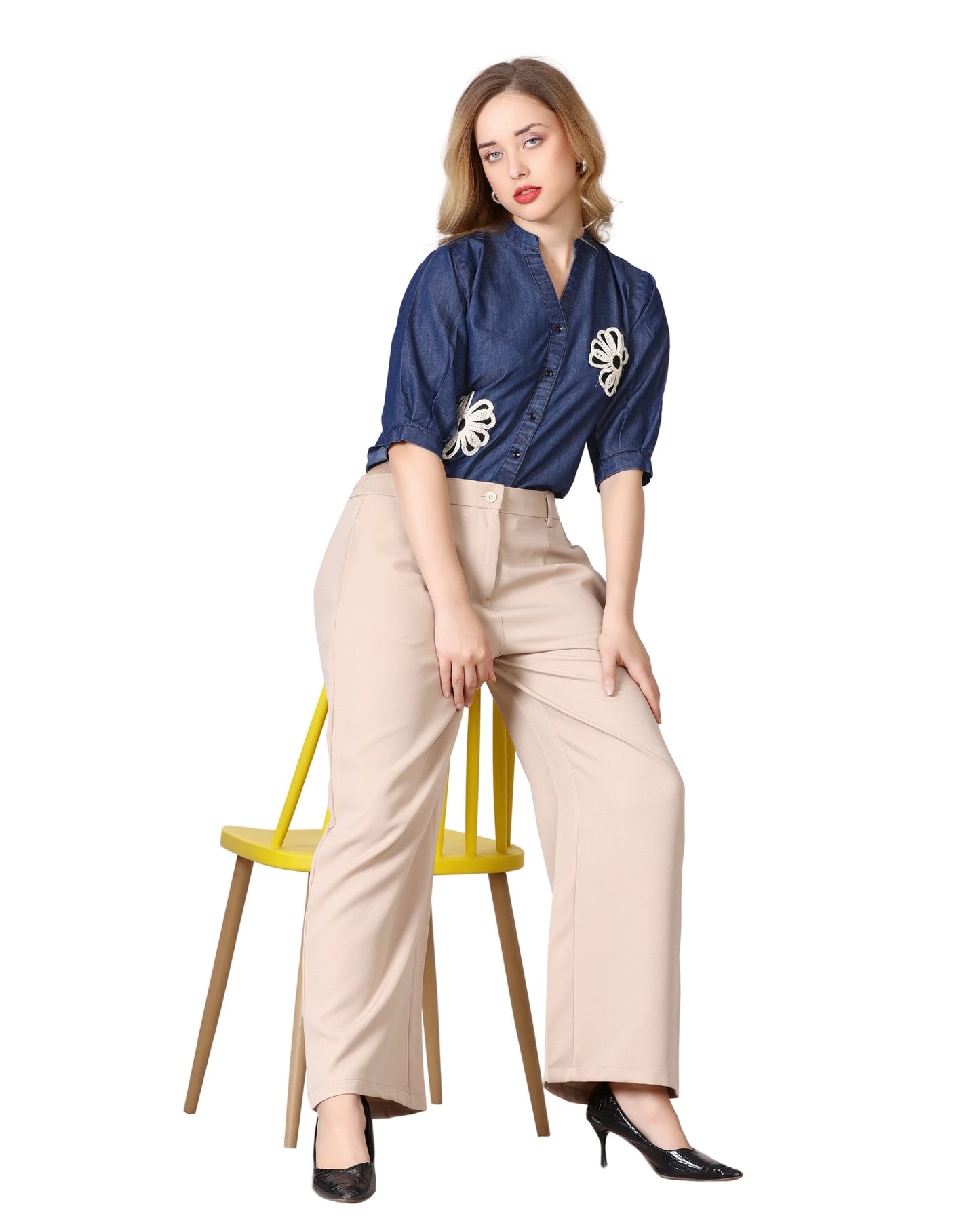 Momsee Straight Fit Pants - Beige