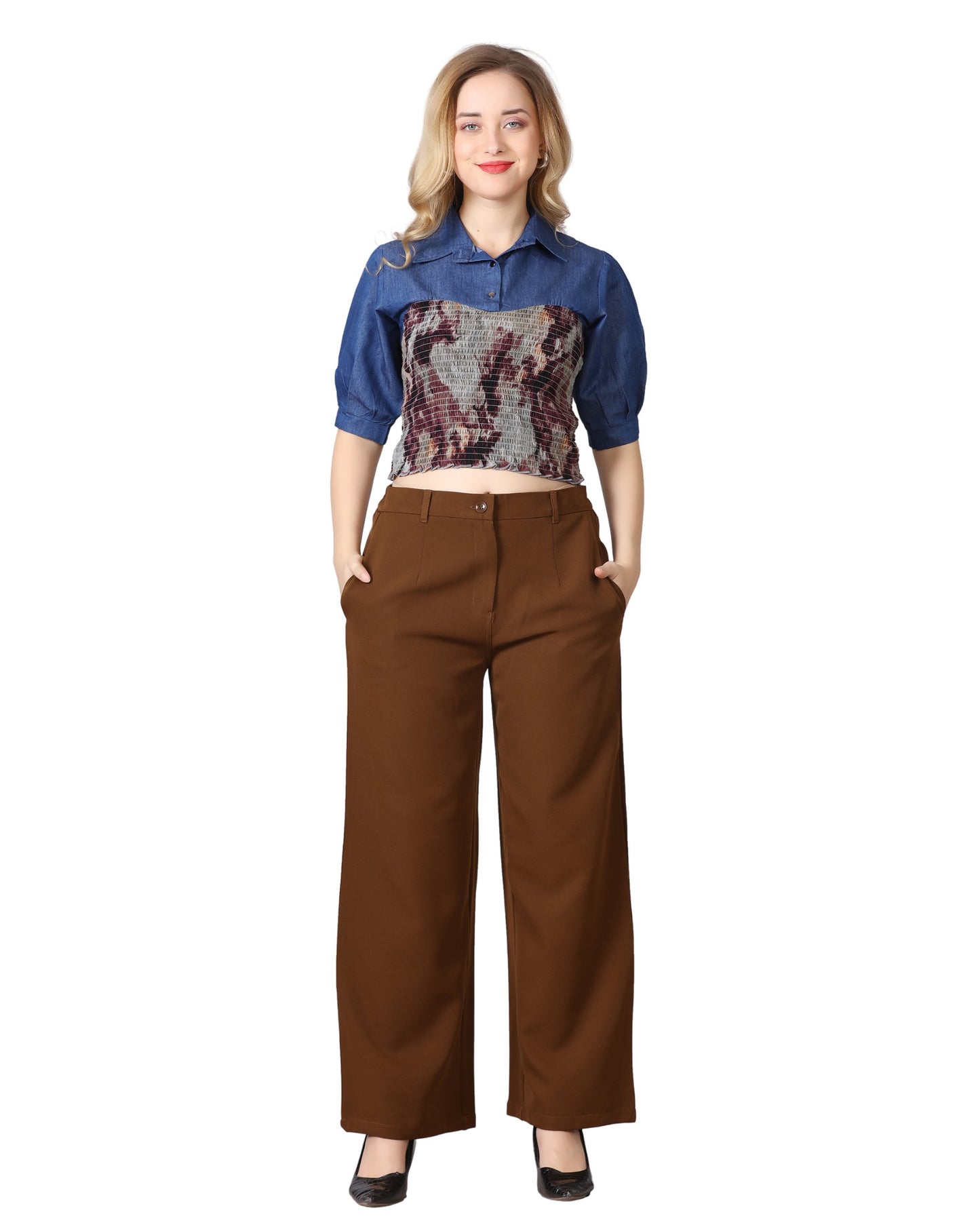 Momsee Straight Fit Pants - Brown