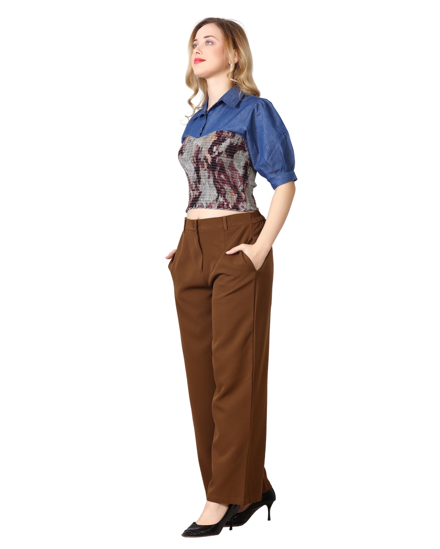 Momsee Straight Fit Pants - Brown