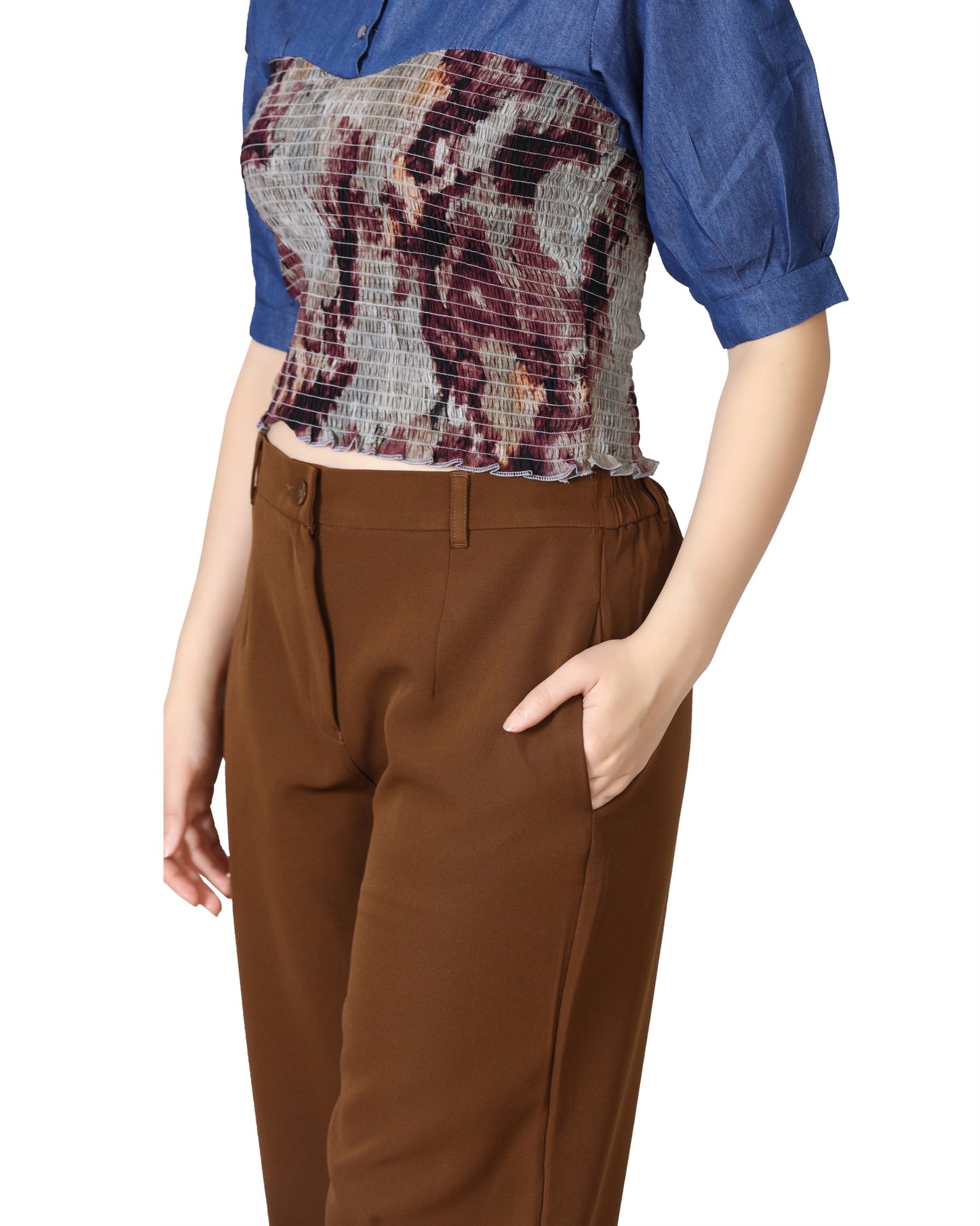 Momsee Straight Fit Pants - Brown